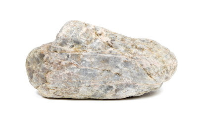 Fototapeta na wymiar Single natural stone on white background