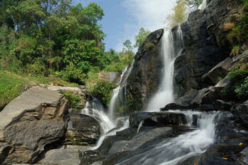 Fototapeta na wymiar Mae Klang waterfall at Chiangmai province, Thailand