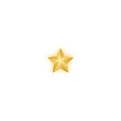 Golden Star vector. Christmas Stars. Isolated badge for website or app - stock infographics