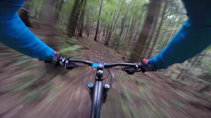 POV Cycling mountain bike an off road flow enduro trail. 
 - Powered by Adobe