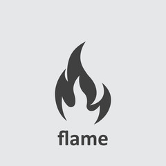 Warning symbol flame