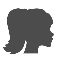 Girl's head in profile.