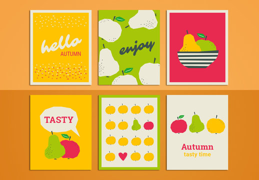 Autumn Greeting Card Set