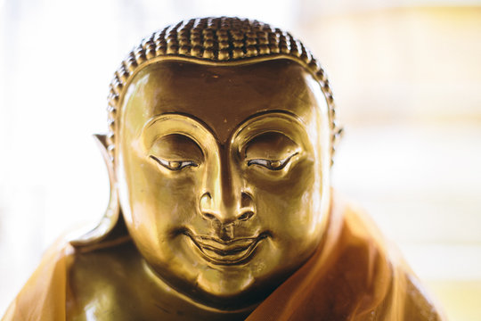 Thai Buda on shallow depth of field