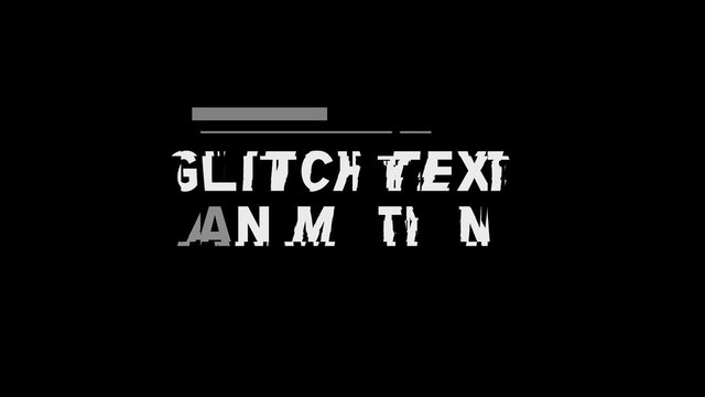 Glitch Text Title Overlay Animation