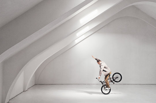 Man Jumping on His BMX Bike