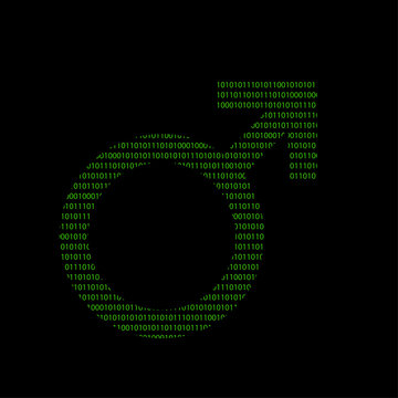 Hacker - 101011010 Icon - Symbol f&uuml;r Mann