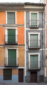 Colorful mediterranean facade