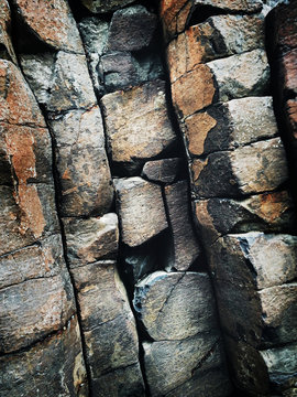 Rock formation under compression