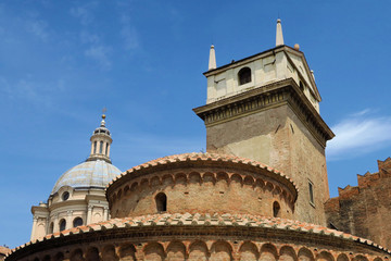 The northeast corner of city castle defenses in Mantova, Northern Italy outside of Verona