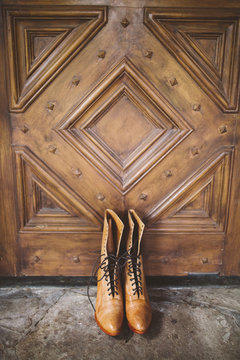 rustic leather boots