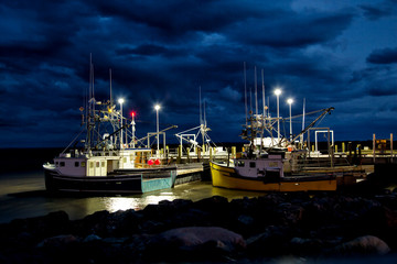 Fishing boats at the pier for the night