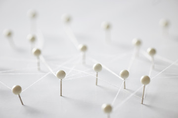 Pins creating a network