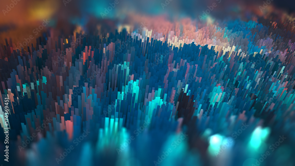 Poster abstract textured background with depth of field. rectangle pattern