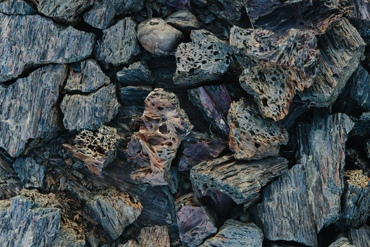 Close up volcanic rock, Craters of the Moon, Idaho, USA