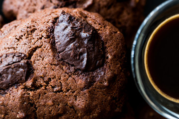 Brownie Chocolate Cookies with espresso