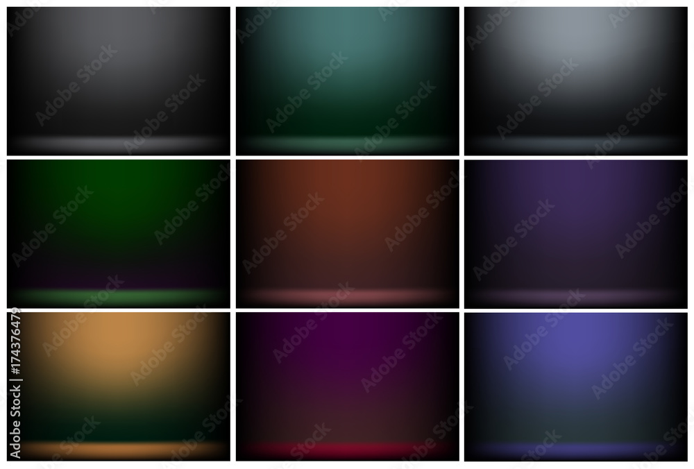 Aufkleber studio room background ,template mock up for display of product.