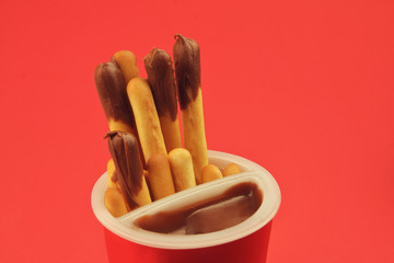 Indian Made Bread sticks with  Chocolate Cream