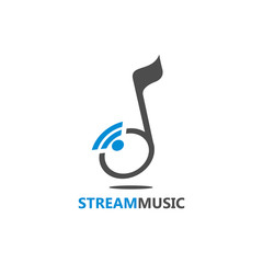 Streaming Music Logo Template Design