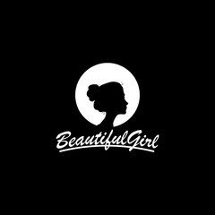 Beautiful Girl Logo Template Design