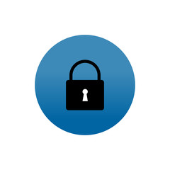 round icon with a padlock.