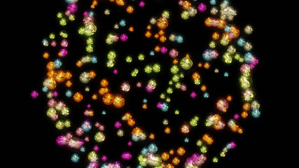 Wonderful abstract illustrated glass object