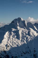 Fototapeta na wymiar Aerial View of Tentalus Range in Squamish, British Columbia, Canada.