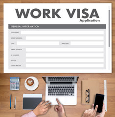  WORK Visa Application Employment Recruitment to Work businessman