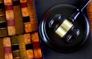 Fototapeta premium justice and law concept judge the gavel,working with digital computer law firms giving confidence