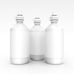Contacts Solution bottles mockup