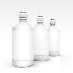 Contacts Solution bottles mockup
