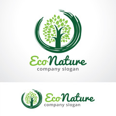 Eco Nature Logo Template Design Vector, Emblem, Design Concept, Creative Symbol, Icon