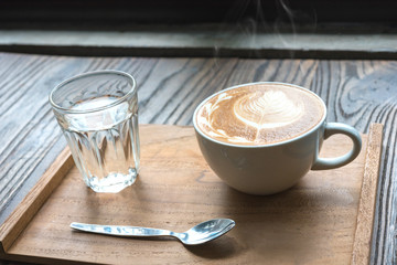 coffee cup on wooden table