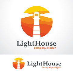 Light House Logo Template Design Vector, Emblem, Design Concept, Creative Symbol, Icon