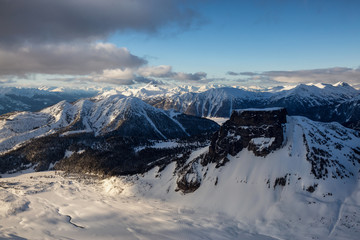 Table Mountain with Garibaldi Lake in the Background from an aerial perspective. Picture taken near...