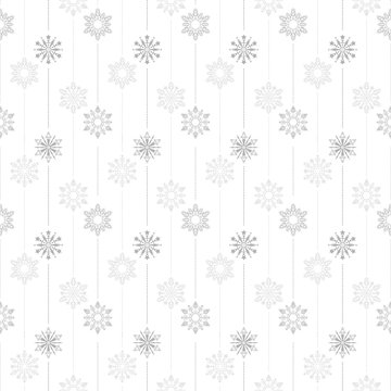 frozen crystal Snowflake basic vertical line seamless pattern texture background vector  in white gray tone