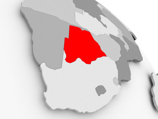 Fototapeta premium Map of Botswana