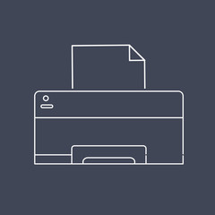 Vector of computer printer icon