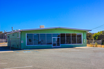 Empty Metal Green Building