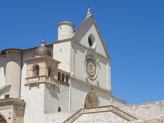 Fototapeta na wymiar Assisi, Italy, one of the most beautiful small town in Italy. The Basilica and the Sacred Convent of Saint Francis