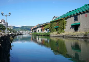 Papier Peint photo autocollant Canal 北海道の観光地　小樽運河