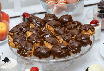 Wedding arrangement with cakes ( wedding candy bar )