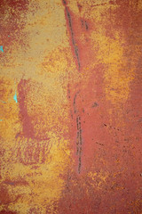 Old metal wall texture background with scratches and cracks.