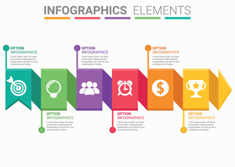 INFOGRAPHICS element abstract design the number top five timeline template - obrazy, fototapety, plakaty