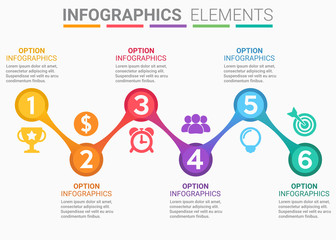 INFOGRAPHICS element abstract design the number top five timeline template