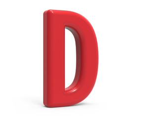 Obraz premium red letter D