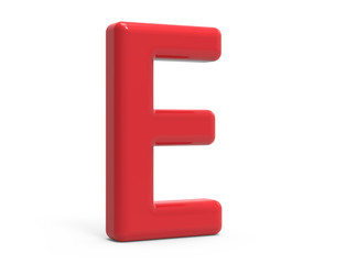 red letter E