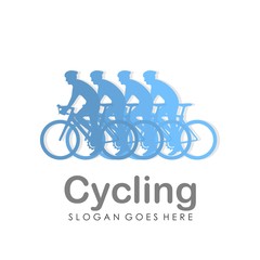 Bicycle logo design template vector