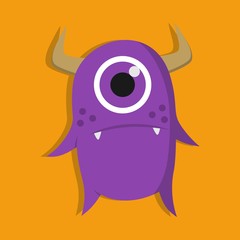 Monster character illustration design template