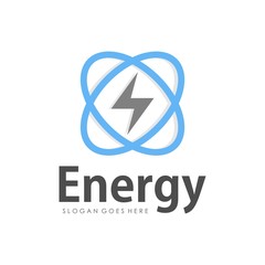 Electricity, energy, and lightning logo design template 